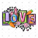Transfer 001713 - Easter LOVE Block Letters