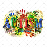 Transfer 001725 - Autism Accept Understand Love Handprints