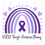 Transfer 001750 - NICU Tough Preemie Strong Purple Rainbow