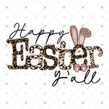Transfer 001759 - Happy Easter Y'all Leopard
