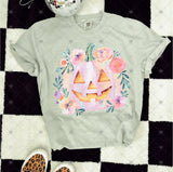 Transfer 001764 - Soft Floral Jack O Lantern