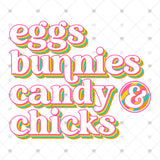Transfer 001767 - Eggs Bunnies Candy & Chicks