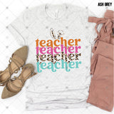 Transfer 001777 - Bright Teacher Bunny Stacked Word Art