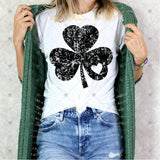 Transfer 001779 - Distressed Clover with Heart