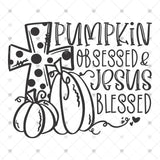 Transfer 001781 Pumpkin Obsessed & Jesus Blessed