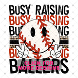 Transfer 001784 - Busy Raising Ballers Stacked Word Art Smile with Laces