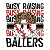 Transfer 001784 - Busy Raising Ballers Stacked Word Art Smile with Laces