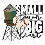 Transfer 001792 - Small Town Big Heart Water Tower Baseball