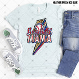 Transfer 001810 - Baseball Mama Leopard Lightning Bolt