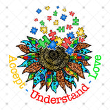 Transfer 001814 - Half Autism Sunflower