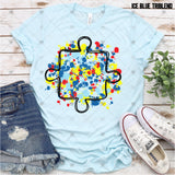 Transfer 001829 - Paint Splatter Puzzle Piece