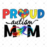 Transfer 001830 - Proud Autism Mom Feather