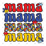 Transfer 001831 - Autism Mama Stacked Word Art