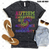 Transfer 001839 - Autism Awareness Tie Dye Letters