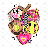 Transfer 001853 - Softball Smiles and Disco Ball