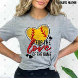 Transfer 001865 - For the Love of the Game Softball Heart