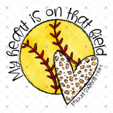 Transfer 001866 - My Heart is on That Field Softball
