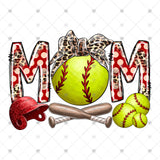 Transfer 001874 - Softball Mom Leopard Headband
