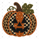 Transfer 001896 - Leopard and Checkers Jack O Lantern