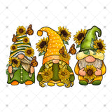 Transfer 001901 - Sunflower Gnome Trio