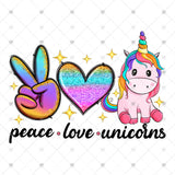 Transfer 001919 - Peace Love Unicorns