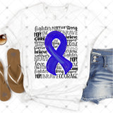Transfer 001938 - Awareness Ribbon Word Art