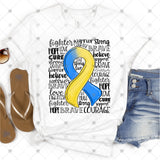 Transfer 001938 - Awareness Ribbon Word Art