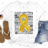 Transfer 001938 - Awareness Ribbon Word Art