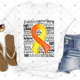 Transfer 001938 - Awareness Ribbon Word Art