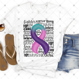 Transfer 001938 - Awareness Ribbon Word Art