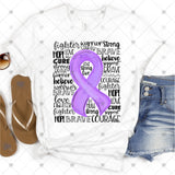 Transfer 001938 - Awareness Ribbon Word Art