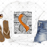 Transfer 001938 - Awareness Ribbon Word Art