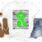 Transfer 001938 - Awareness Ribbon Word Art