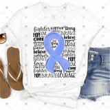 Transfer 001938 - Awareness Ribbon Word Art