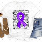 Transfer 001938 - Awareness Ribbon Word Art