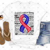 Transfer 001938 - Awareness Ribbon Word Art