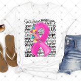Transfer 001938 - Awareness Ribbon Word Art