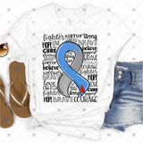 Transfer 001938 - Awareness Ribbon Word Art