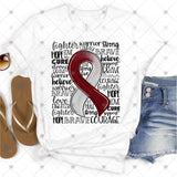 Transfer 001938 - Awareness Ribbon Word Art