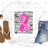 Transfer 001938 - Awareness Ribbon Word Art