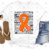 Transfer 001938 - Awareness Ribbon Word Art