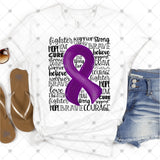 Transfer 001938 - Awareness Ribbon Word Art