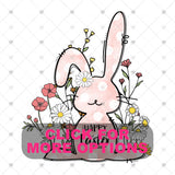 Transfer 001972 - Happy Easter Bunny in the Flowers