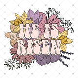 Transfer 001982 - Floral Bunch He is Risen