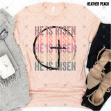 Transfer 001987 - He is Risen Cross Stacked Word Art