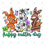Transfer 001992 - Happy Easter Basketball Soccer Football Bunnies