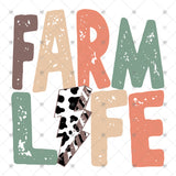 Transfer 001999 - Farm Life Cow Lightning Bolt