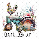 Transfer 002002 - Floral Chick and Vintage Truck