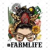 Transfer 002005 - #FARMLIFE Girl with Brown Hair