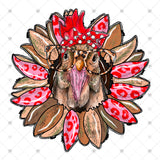Transfer 002008 - Chicken in Pink Leopard Sunflower